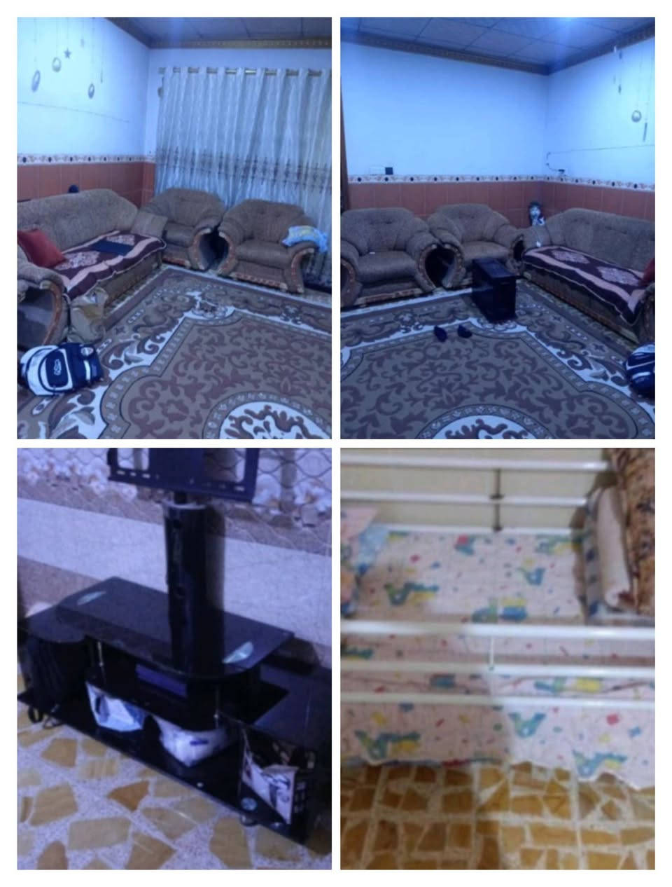 غرفة نوم تركي اب 400 وبيها مجال
قريوله اطفال 60 مع المطرح طول 140 عرض 75 ميز تلفزيون اب 70 وبيها مجال ميز اكل طول 170 عرض 80 اب 180 وبيها مجال مسبح طول 60 والعرض 200 90 وبي مجال قلايه هوايه اب 40 
العنوان موصل حي الميثاق مقابل حي الوليد رقم الهاتف ***********
