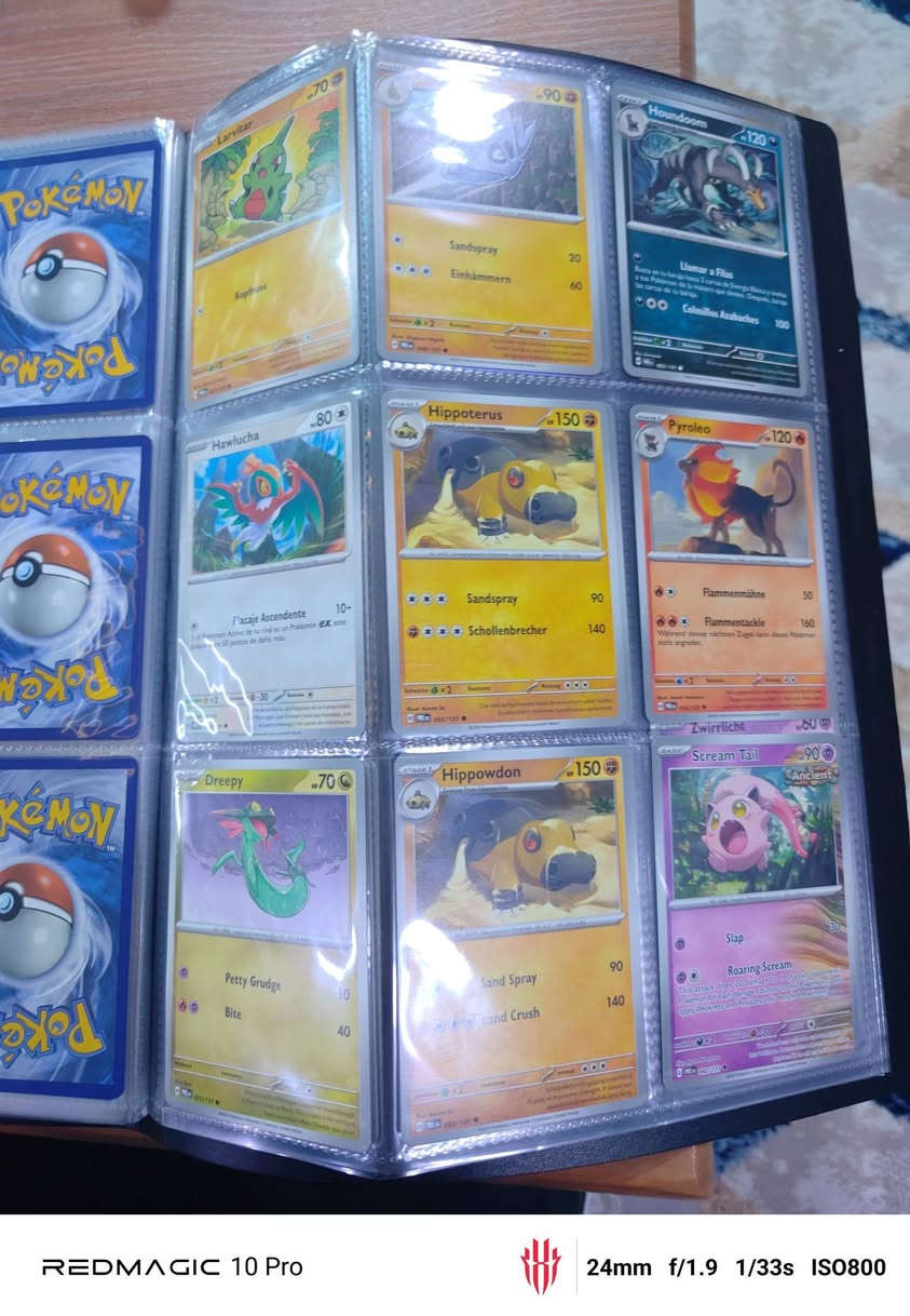 سلام عليكم بعد اذن ادمين متوفر بايندرين كامل بطاقات أصلية مجموع بطاقات 316 بينهم 40+ بطاقات هولو و ريفيرز هولو و بوكي بول و البطاقات ميكس بين انجليزي و ألماني و صيني و كوري


**إذا كنت صاحب هذا الإعلان وتريد حذفه لأي سبب، رجاءا أرسل رسالة إلى الدعم الفني**