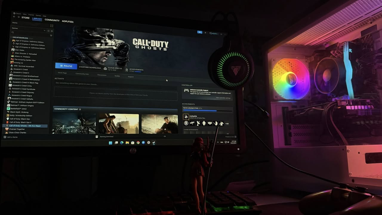 تجميعة Gaming نظيفة جداً + شاشة + UPS 🔥

للبيع حاسبة ألعاب بحالة ممتازة جداً، شبه جديدة، استخدام خفيف ونظافة 10/10 👌
البيع لأجل التطوير فقط.

💻 المواصفات:

 • معالج Intel Core i5-12400F قوي جداً للألعاب والبرامج الثقيلة
 • كرت شاشة Radeon RX 580 جديد جداً وأداء ممتاز على 1080p
 • رام 16GB DDR4 (8×2)
 • SSD NVMe 500GB سريع
 • مذربورد H610
 • باور 650W
 • كيس DarkFlash أبيض RGB شكل أنيق

🎁 وياها:

 • شاشة 60Hz نظيفة
 • UPS لحماية الجهاز
 • جميع الكراتين الأصلية متوفرة ✔️

🎮 تشغل GTA V – Warzone – PUBG – Fortnite – Valorant وغيرها بإعدادات ممتازة.

💰 السعر: 600الف قابل للتفاوض بالمعقول
📍 الفحص متاح قدامك
🔌 الجهاز جاهز استخدام فوري (تشبك وتلعب)

الجاد يتواصل خاص، واللي يدور سعر رخيص جداً يتفضل يشوف غير إعلان 
 رقم اتصال ***********
