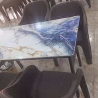 ميوزه جدد مامستخدمات عدد ١٠ وكراسي ٦٠ كلهن سيت واحد سعر الميز أخذته ب٨...