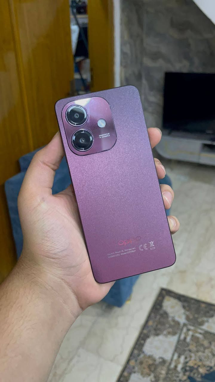 جهاز Oppo A3X
نضيف كلش ولون مميز عنابي ومامفتوح وكفول من الشخط 
ذاكره128....دبل سيم كارت
ويا كارتونته والكڤر مالته
رايده ب120 وبي مجال حگ جيه هذولاك لا يتعبون رواحهم
مكاني نجف حي السلام
***********
