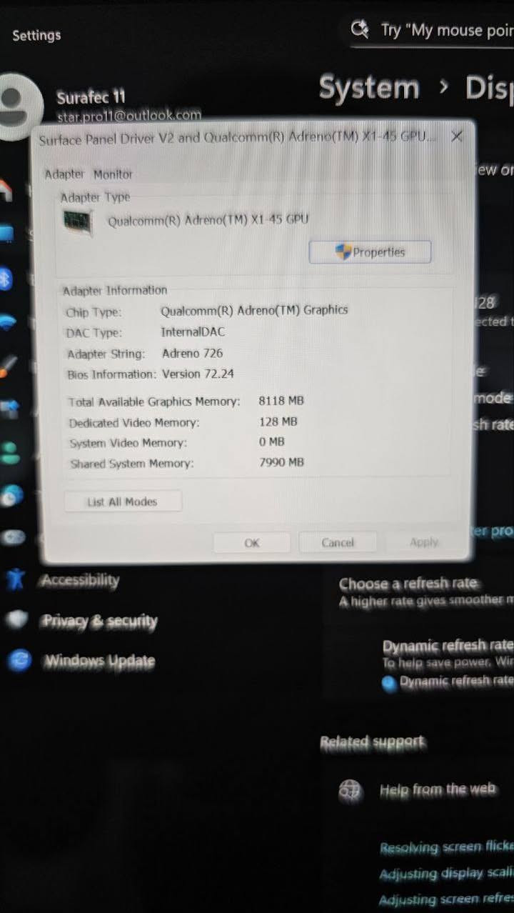 💻 Microsoft Surface Pro 12 – إصدار Snapdragon X Plus
إذا تريد جهاز يجمع بين الأداء العالي + الذكاء الاصطناعي + بطارية جبّارة… فهذا هو خيارك المثالي 💪✨
━━━━━━━━━━━
🚀 المواصفات:
⚡ المعالج: Snapdragon X Plus (جيل جديد – سريع وموفّر للطاقة)
🧠 الرام: 16GB – أداء سلس بدون تعليق
💾 التخزين: 512GB SSD – سرعة ومساحة ممتازة
🖥 الشاشة: لمس عالية الدقة – ألوان خرافية
✍️ مرفق قلم – مناسب للرسم والكتابة
🔋 الاستخدام: مشحون فقط 5 مرات (يعني شبه جديد)
━━━━━━━━━━━
💡 ليش تشتريه؟
✔️ مناسب للدراسة والشغل والتصميم
✔️ خفيف وسهل الحمل – تشتغل عليه بأي مكان
✔️ بطارية تعيش وياك يوم كامل
✔️ تقدر تستخدمه تابلت أو لابتوب بكل مرونة
━━━━━━━━━━━
📦 جهاز نظيف جداً – فرصة ما تتكرر!
🔍 فحص كامل قبل الاستلام
🛡 ضمان تجربة – أي خلل مصنعي تبديل
📲 للحجز والاستفسار راسل واتساب الآن  ***********🚀
