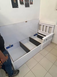 سرير نفر خزن • خشب تركي • توصيل ونصب