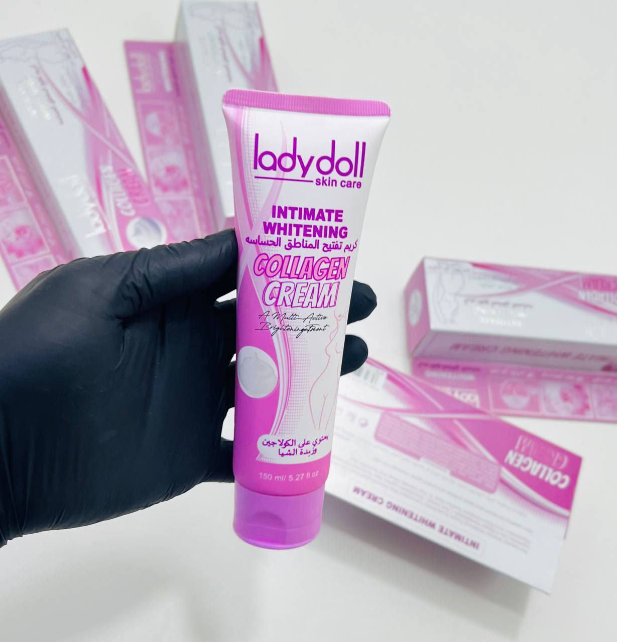 كريم تفتيح المناطق الحساسة بالكولاجين من ليدي دول (Lady Doll Intimate Whitening Collagen Cream):
مصمم خصيصًا لتفتيح وتوحيد لون المناطق الحساسة بلطف وأمان.
التركيبة غنية بالكولاجين وزبدة الشيا لتغذية البشرة وتنعيمها.
يساعد على تقليل البقع الداكنة وتوحيد لون البشرة بفعالية.
مناسب للاستخدام اليومي ولا يسبب تهيجًا أو جفافًا.
المنتج متوفر بحجم 150 مل

قطعة / ١١
قطعتين / ١٦
اذا منتج ثاني ويا :
قطعة / 5
كريم تفتيح المناطق الحساسة بالكولاجين من ليدي دول (Lady Doll Intimate Whitening Collagen Cream):


**إذا كنت صاحب هذا الإعلان وتريد حذفه لأي سبب، رجاءا أرسل رسالة إلى الدعم الفني**