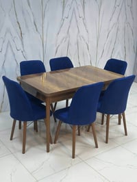 ميز طعام خشب سلايد • ٤ كرسي ٧٠×١١٠ • ٦ كرسي ٨٠×١٣٠