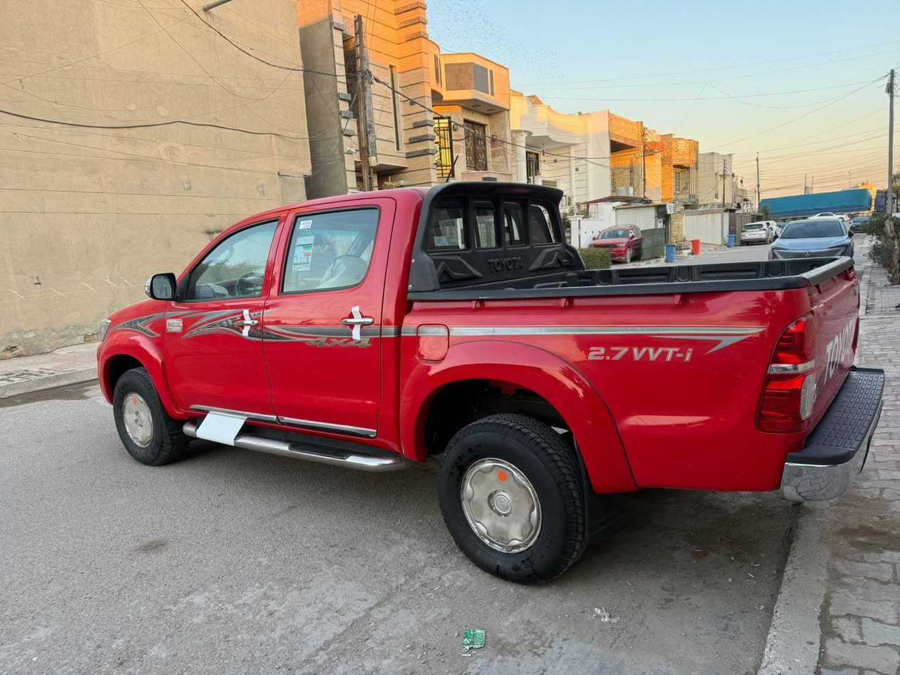 تويوتا هايلوكس بيكم 2015 اصل  فورويل شركة سيد نهرو    
سياره مكفوله كفاله عامة من صبغ بارد تبديل وشخط مخزونه
ماشيه 80 KM حقيقي سبير ما نازل سياره كله بوضع الشركه
 سيارة حيل نضيف  رقم اربيل الماني بسمي تحويل مباشر 
تخم تاير مال الشركه برجستون اصلي
 سيارة محرك كير شرط ما مفتوح
كتلوكات الشركه كله موجوده 
فابلون شركه قماره وبنيد اصلي 
ستيكرات الوكالة كله موجوده 
كاعيات الشركه ما مفتوحه ولا مفروشه
السعر 247 ورقه بيه مجال بسيط 
مكان السيارة بغداد
رقم الهاتف ☎️
***********
