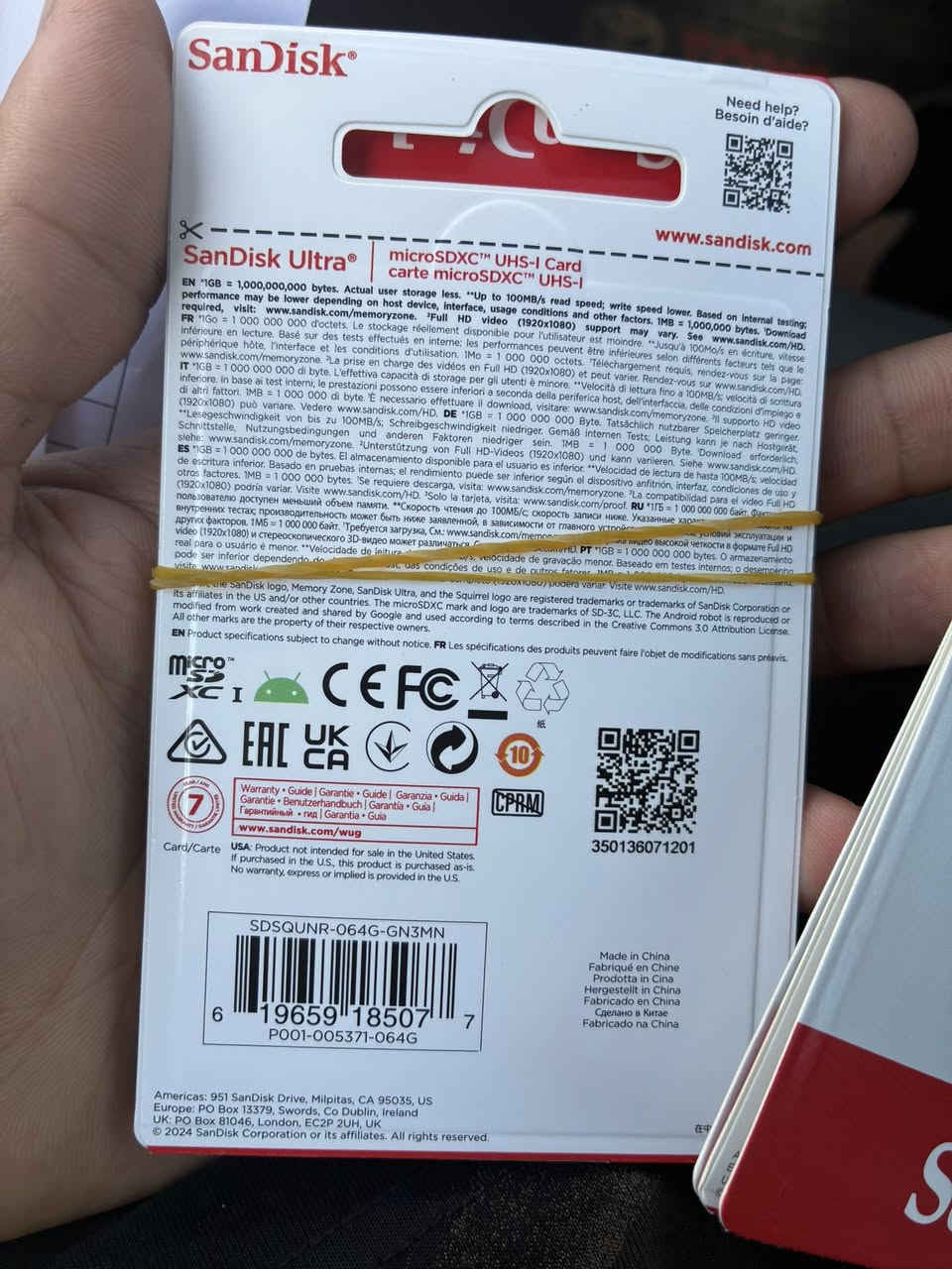 رام میموری سان دیسک اصلی اورجینال  ضمان 
Memory sandisk orgilal wgrenty
رام حجم 
64GB
128GB
256GB

توصيل موجود

اتصل او مسج للحجز
***********
