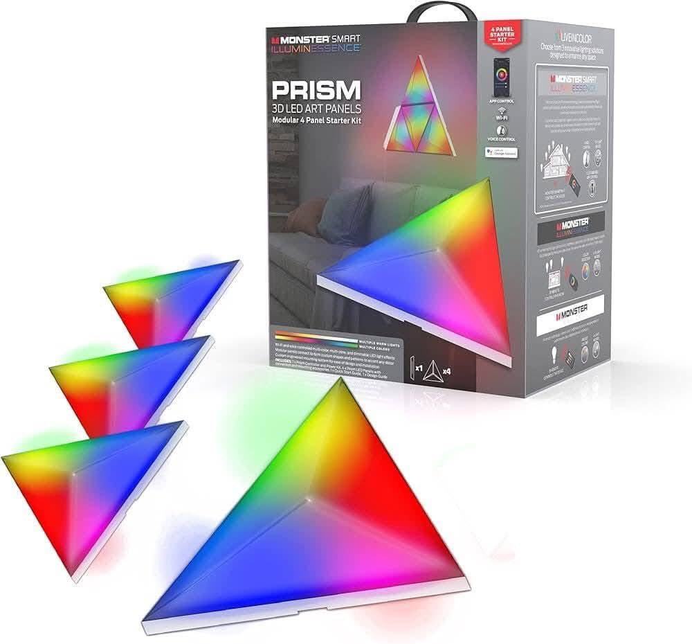 لوحات Monster Smart Prism للإضاءة الذكية 3D
• طقم مكون من 4 لوحات بنظام تركيب مرن (Modular) لتصميم أشكالك الخاصة.
• تحكم ذكي بالكامل عبر الواي فاي (Wi-Fi) وتطبيق الموبايل.
• تفاعل صوتي: متوافقة مع مساعد جوجل للأوامر الصوتية.
• إضاءة احترافية: ملايين الألوان (RGB) مع تأثيرات إضاءة متعددة المناطق لتناسب غرف القيمنق والمكاتب.
• السعر: 30,000 دينار فقط.
حوّل غرفتك إلى لوحة فنية.. اطلبها الآن!


**إذا كنت صاحب هذا الإعلان وتريد حذفه لأي سبب، رجاءا أرسل رسالة إلى الدعم الفني**