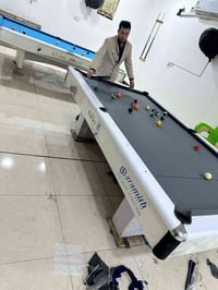 تم نقل وشد ميزين بليارد من نوع يلن ميلو و ماستر تك  معا الضمان ولفحص ي...