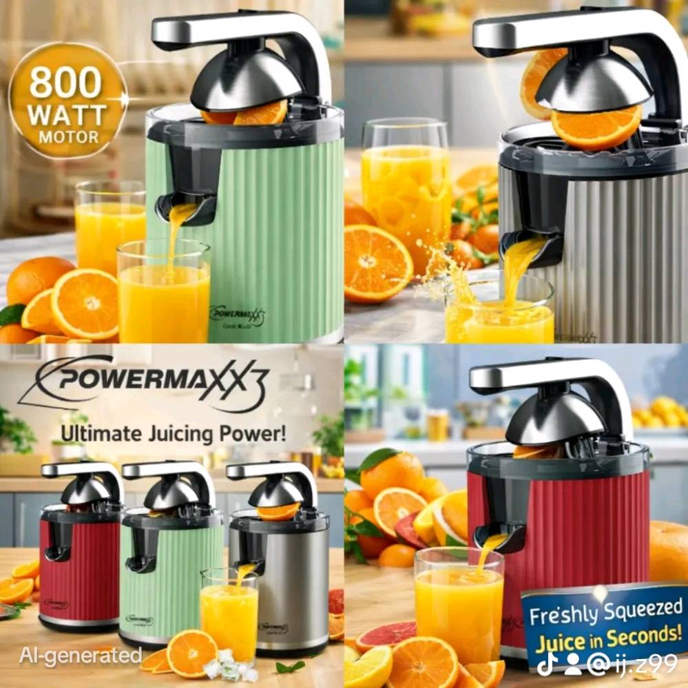 عصارة فواكه كهربائية 🍊
ماركة باور ماكس الالمانية
عصير طبيعي طازج خلال ثواني فقط ✨
المواصفات:
• محرك قوي 800 واط
• هيكل ستيل صحي مقاوم للصدأ
• كبس قوي لاستخراج اكبر كمية عصير
• سهلة الاستخدام والتنظيف
• تصميم انيق يضيف جمال للمطبخ
• مناسبة للبرتقال والليمون وباقي الفواكه
كوب عصير طازج كل يوم لعائلتك 🍊🥤
ضمان سنة من تاريخ الشراء ✔️
للحجز والاستفسار مراسلة الصفحة 📩
التوصيل متوفر لجميع المحافظات 🚚