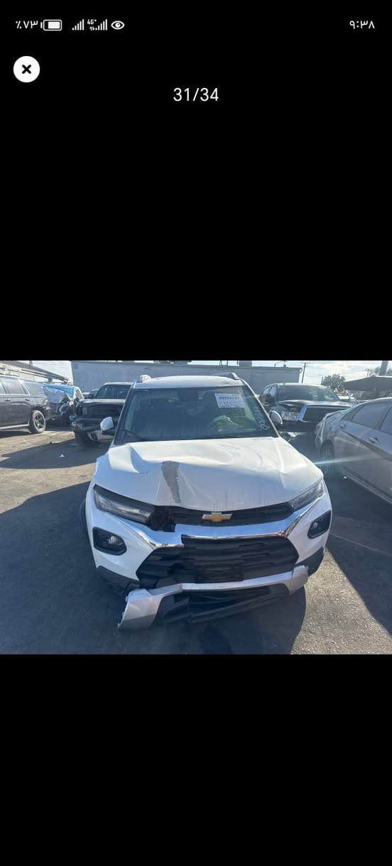 🔷السيارة : شوفرليت ترايل بلايزر LT
🔷سنة الصنع : 2023
🔷اللوحة : ميسان 
🔶السعر : 137
🔷الضرر : (صور الضرر مرفقة بالاعلان)
______________________________________
🔷المواصفات:
🔹حجم المحرك 3 سلندر 1.3L توربو 
🔹رادار امامي وجانبي وخلفي
🔹تنبيه الخروج عن المسار
🔹كراسي مخمل
🔹كرسي السائق كهرباء
🔹تدفئة الكراسي الامامية
🔹اوتو ستوب
🔹دفع رباعي AWD
🔹ويل كب حجم 17 انج مع اطارات بحالة جيدة
🔹وضعيات قيادة
🔹لايتات LED بالكامل
🔹شاشه تحكم بالايعازات
🔹تحكم ستيرن جهتين
🔹بصمة ابواب وتشغيل وتشغيل عن بعد
🔹مع باقي المواصفات الاعتيادية
————————————————————————
☎️ الاتصال :
***********
📍 ميسان العماره- حي الجمعيات
