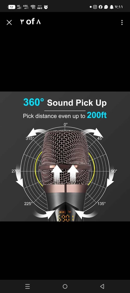 هذا ميكروفون تسجيل صوتي (Recording Vocal Microphone). فيما يلي بعض الميزات الرئيسية: 
مجهز بميكروفونات مزدوجة وجهاز استقبال.
يستخدم حلاً لاسلكيًا بتردد 2.4 جيجا.
الميكروفون ديناميكي بجودة صوت واضحة وتعريف عالي للصوت.
جزء من نظام الصوت الاحترافي المباشر (PRO-LIVE SOUND SYSTEM). البصرة, العراق


**إذا كنت صاحب هذا الإعلان وتريد حذفه لأي سبب، رجاءا أرسل رسالة إلى الدعم الفني**