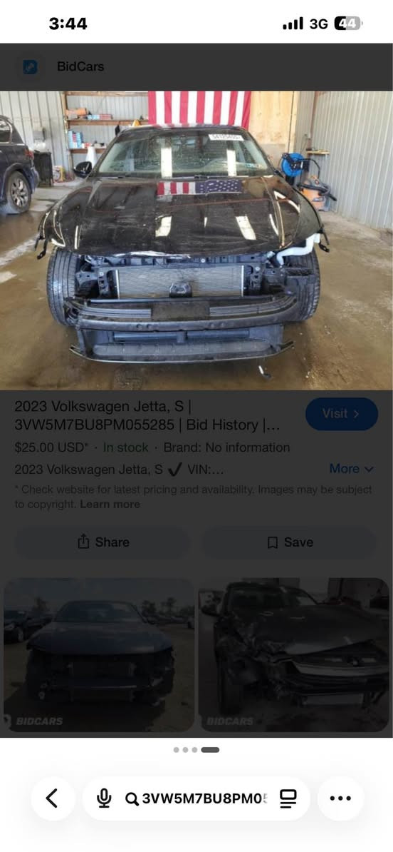 VW Jetta مۆدیل 2023 مواسەفات S
سەیارەکی پاک و خاوێنە رەنگی رەش ، وێنەی حادیسەکەم داناوە تەنها نیو بۆنیت سبغ بێ ژۆری بێ ئیرباگ لایتی پیشی بیلادی رادیتە بیلادی ، دەحامی پێشەوەی کرایتە SEL حیسابی کلینی لۆ بکە ، تەنها نیو بۆنیت سبغ ، قۆپی لە قەلبی نیە ، شوختی نـیە ، تازە رەقەم کراوە ، غرامەی لەسەر نیە ، هەموو گیـانی بەشەرت ، نرخی زۆر گونجاوە ،         ژمارە تەلوفۆن *********** أربيل, العراق
