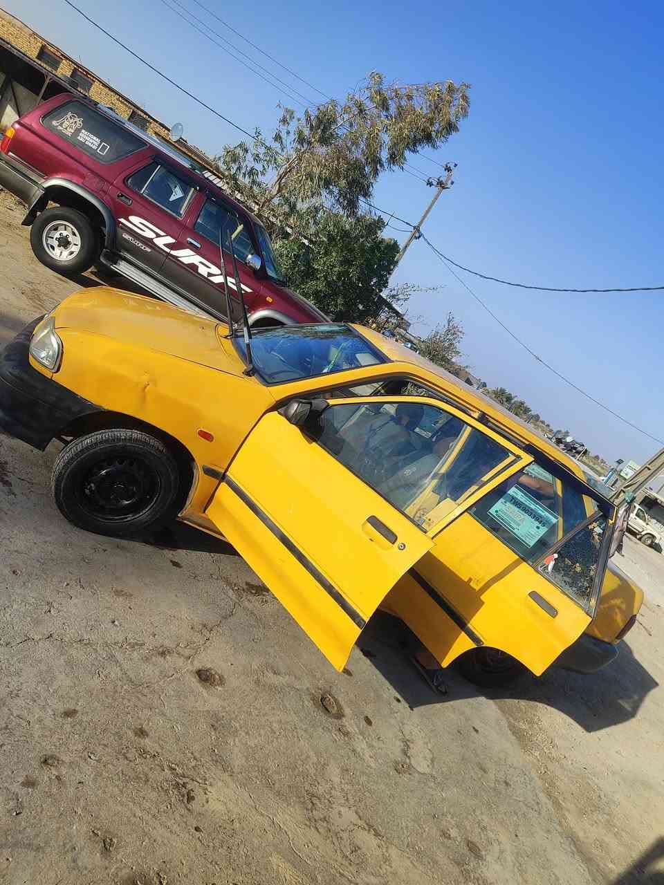 السلام عليكم سايبه موديل 12 لبيع مكينه وكير وحداديه ومشط مكفولات وغراضه كله جدد 
سنويه ٢٧ بعده ماساقطه 
 وتخم تاير 4 جدد السعر ٢٣
*********** مكاني الدوانيه عفك
