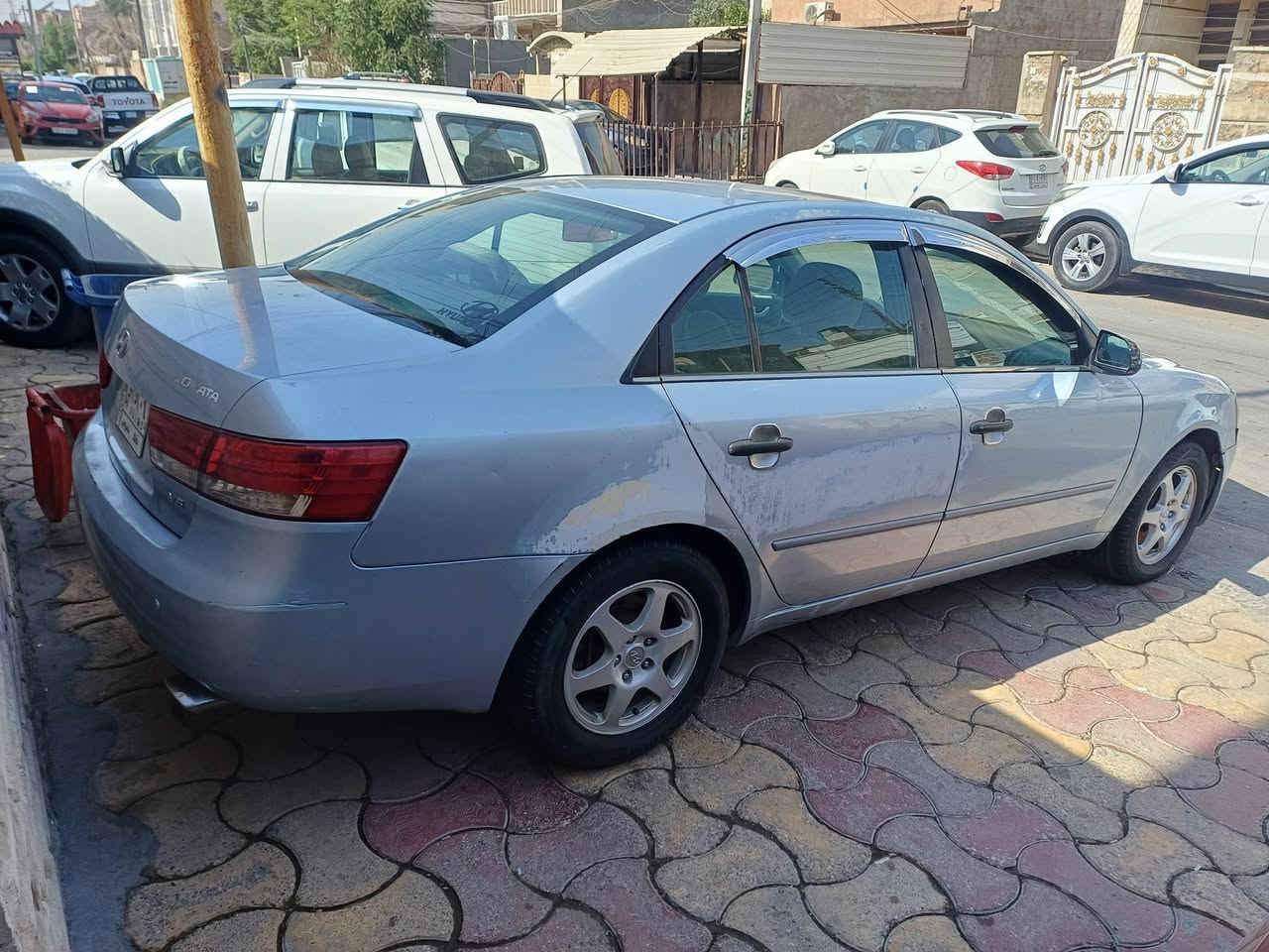 سوناتا ٢٠٠٧ مكينة ٦
وارد كندي حادث سرقة بنيد 
وبيها ضربة مبينة عندك بل صور ممصبوغة 
عارضها ب٨٥ وبيها مجال قليل 
***********
