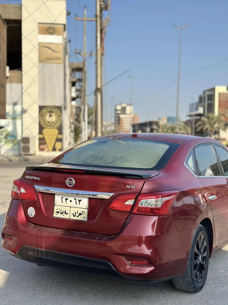 السلام عليكم 
نيسان سنترا 2019 sv رقم سليمانيه سنويه بأسمي
السياره جاهزه من صدر وحدادية تبريد تدفئه 
رادار امامي 
شاشه كار بلاي 
تحكم سرعة 
بصمة 
انظمة قيادة عادي ، ايكو 
كامره خلفية 
تحكم ستيرن جهتين 
تخم تاير جديد
بلكات وبخاخات جديدة 
ماشيه 132 كم
حادث امريكا جاملغ خلفي وقبق جنطة وبلعراق صار بيها بارد بلجامغ الخلفي جهة السايق وباب السايق هم بيها بارد 
السعر 105 وبيها مجال 
***********
مكان السياره : النجف الاشرف
