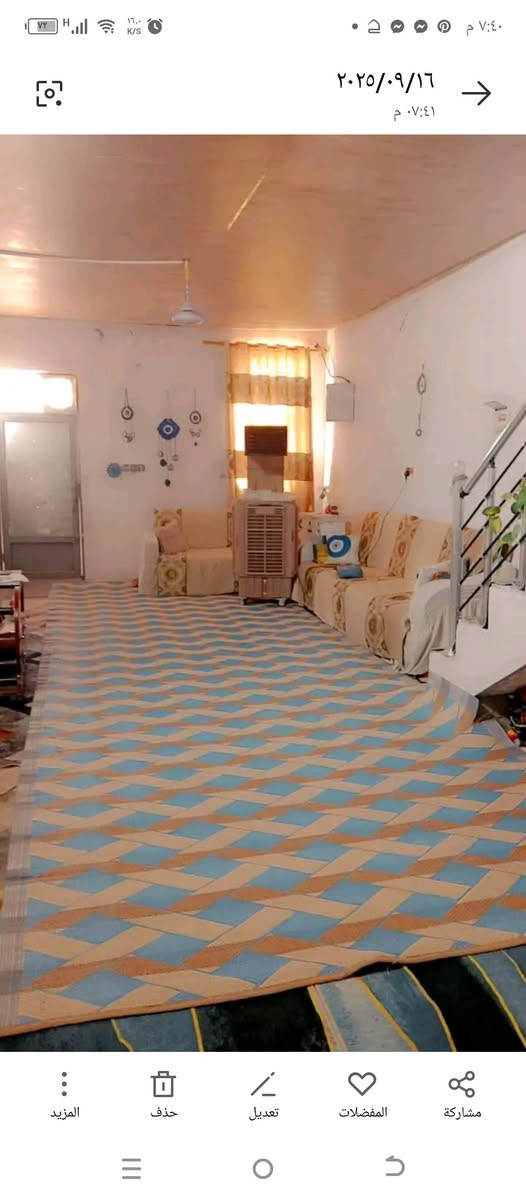 بيت للايجار
العنوان/كوفه شارع معمل الدبس شارع بطله كربلاء 
مساحه ٧٥ متر طابقين 
الطابق الاول صاله مطبخ تخاريج 
 الطابق الثاني غرفه وصاله فقط
سعر الايجار ١٥٠ الف 
للاستفسار الاتصال على 
***********
