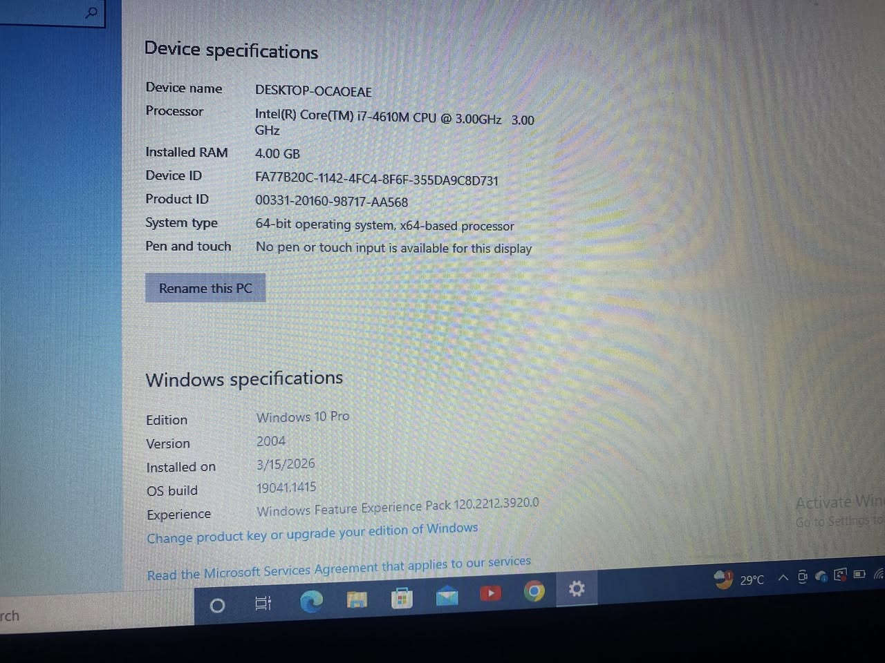 السلام عليكم 
لابتوب Dell 
مرتبة وشغاله موصفاتها بالصور كل شي موضح 
يرادلها تنشيط وندوز وحته ذا ما تنشطه شغاله هم 
بيها رصعات خارجية واضحة مامثره عليها 
والانترنت مالها عبر قطعه صغيره تجي بلUSB موجوده وياها والنت مالها فد شي 
بطاريه تطول فوك الساعتين وياها شاحنه و ماوس 
مراوس ب ايباد ٩ وفوك او اي تلفون شعندك اعرض 
مكاني بغداد


**إذا كنت صاحب هذا الإعلان وتريد حذفه لأي سبب، رجاءا أرسل رسالة إلى الدعم الفني**