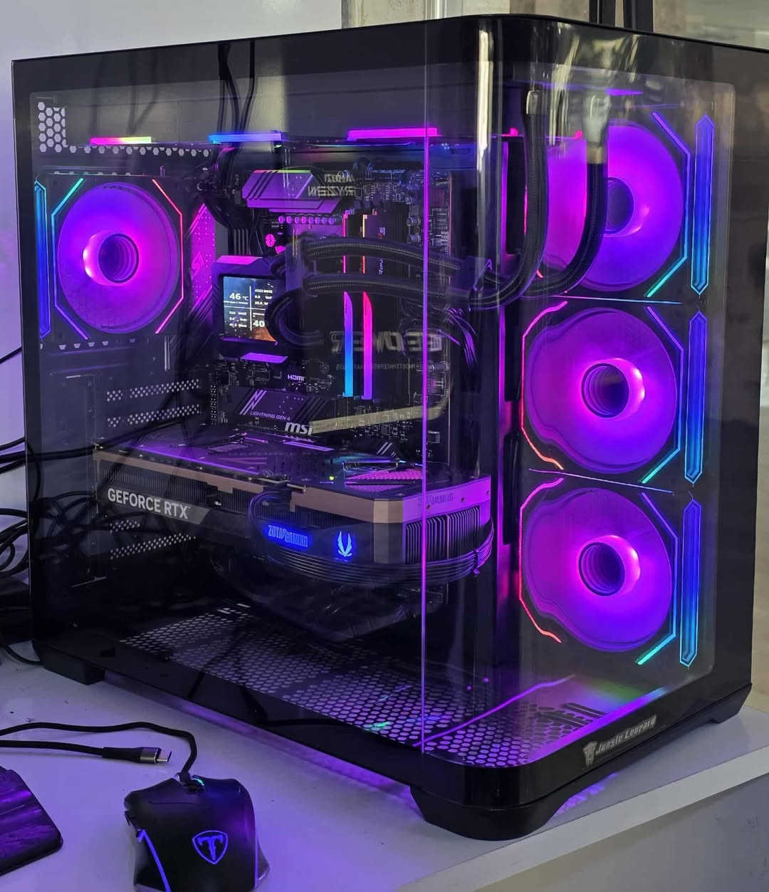 msi z590 gaming edge wifi. مذربورد
Ci7 11700k معالج 
corsair vengeance rgb pro 16 8+2.  رامات

CASE DEMON 6400 BLACK ARGB  مع ٧ فانات 

Corsair RM750e, 750W, 80PLUS Gold باور

MSI MPG CORELIQUID K360  شاشة تحكم كامل بالعرض

m.2 ٢٥٠ للنظام 
٥٠٠ تخزين
بدون كرت شاشة للبيع وياها شاشة


**إذا كنت صاحب هذا الإعلان وتريد حذفه لأي سبب، رجاءا أرسل رسالة إلى الدعم الفني**