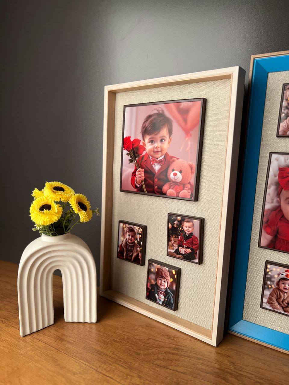 أفخم الاطارات المتعددة 
رتب صورك حسب ذوقك 
اطار مغناطيسي متعدد الصور 
متوفر بأشكال والوان مختلفة 
سعر 20 الف 
متوفر مع الطبع 
للحجز او الاستفسار مراسلة الصفحة
او الاتصال على الارقام 
‏‪0781 369 6797‬‏ 
‏‪0751 274 6008‬‏
