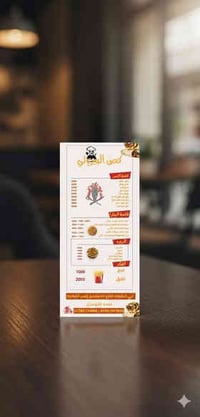 عرض للمطاعم متوفر تصميم منيو صفحتين او بروشور بسعر 20 الف فقط  للطلب خ...
