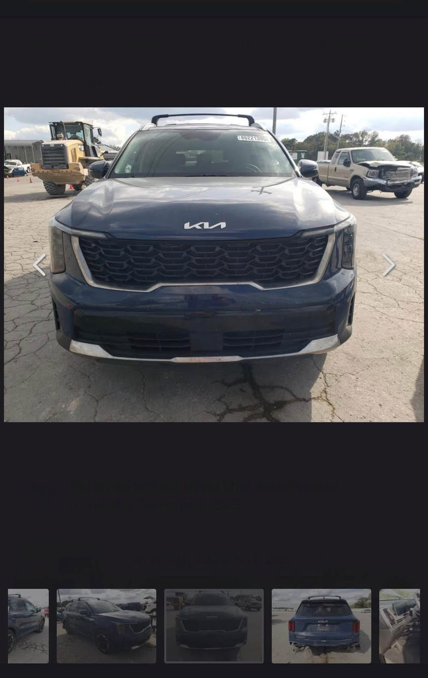 السلام عليكم … 
عندي كيا سورنتو 2024 شكل ال 25 فول 1/1 (بنوراما -بصمه -شاشه -كاميرا _جلد- كراسي كهرباء -7راكب -تبريد ٣ قطع الخ ….كامل مواصفات مفولة ) ماشية ١٤ الف ميل فقط بامريكا .مكينة 2500 gdi .بطريقها للوصول من امريكا للاردن حاليا بالباخرة موعد وصولها 28/2 لعمان وتدخل عن طريق منفذ طريبيل حادثها مثل ما واضح بالصور دعاميه خلفية فقط .. عندي وياها كتاب شهداء يعني اعفاء كمرك وضريبه ورقم واسويلك وكالة عامة ..او الي يحب حرة بدون الكتاب هم ماكو مشكلة …السعر مع كتاب الشهداء كامل واصل للحلة 245$ ….
او السعر بدون الكتاب واصل لعمان 225 
اي استفسار الاتصال ع ***********
او ***********
رقم الشاصي (5XYRL4JC0RG292996) كربلاء, العراق
