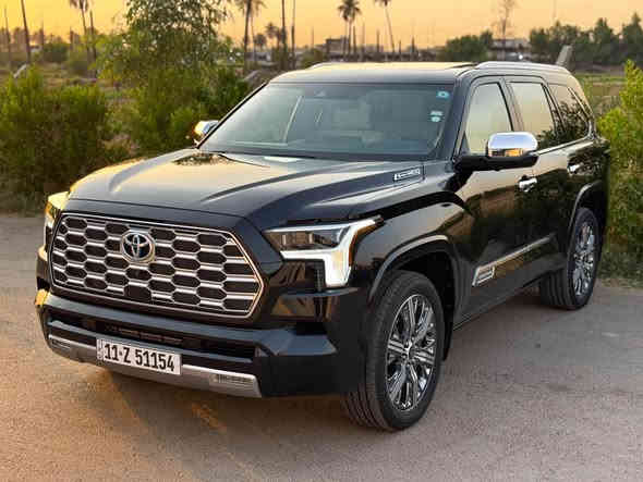 للبيع تويوتا سيكويا كابستون 2023 فول مواصفات 

حادثهة تقرير غرق فقط السيارة بداخل المزاد شغالة و تمشي و بدون اي مسج 
 
محرك السيار V6 3.5 تون توربو  هايبرد 

المواصفات
بانوراما 
3 شاشات 
4 مقاعد تدفئة و تبريد
رادار (امامي+خلفي+جانبي)
تثبيت مسار قيادة ذاتية 
5كامرات محيطية و المراية الوسطية كامرة
عدادات دجتل
سستم صوت jbl
دوس كهرباء
صندوق كهرباء
الابواب كلهم دخول ذكي بصمة 
بردات بل بوب الجام الخلفي. بلاديات 
السيارة بيهة بصمتين يعني مفتاحين 

السيارة مكفولة كفالة عامة من كلشي شخط او صبغ او عطل او اي تصليح حالهة حال الكلين و شرط الفحص

السيارة ماشية 28 الف ميل
السعر 62 الف دولار 

للاستفسار ***********
مكان السيارة بغداد بغداد
