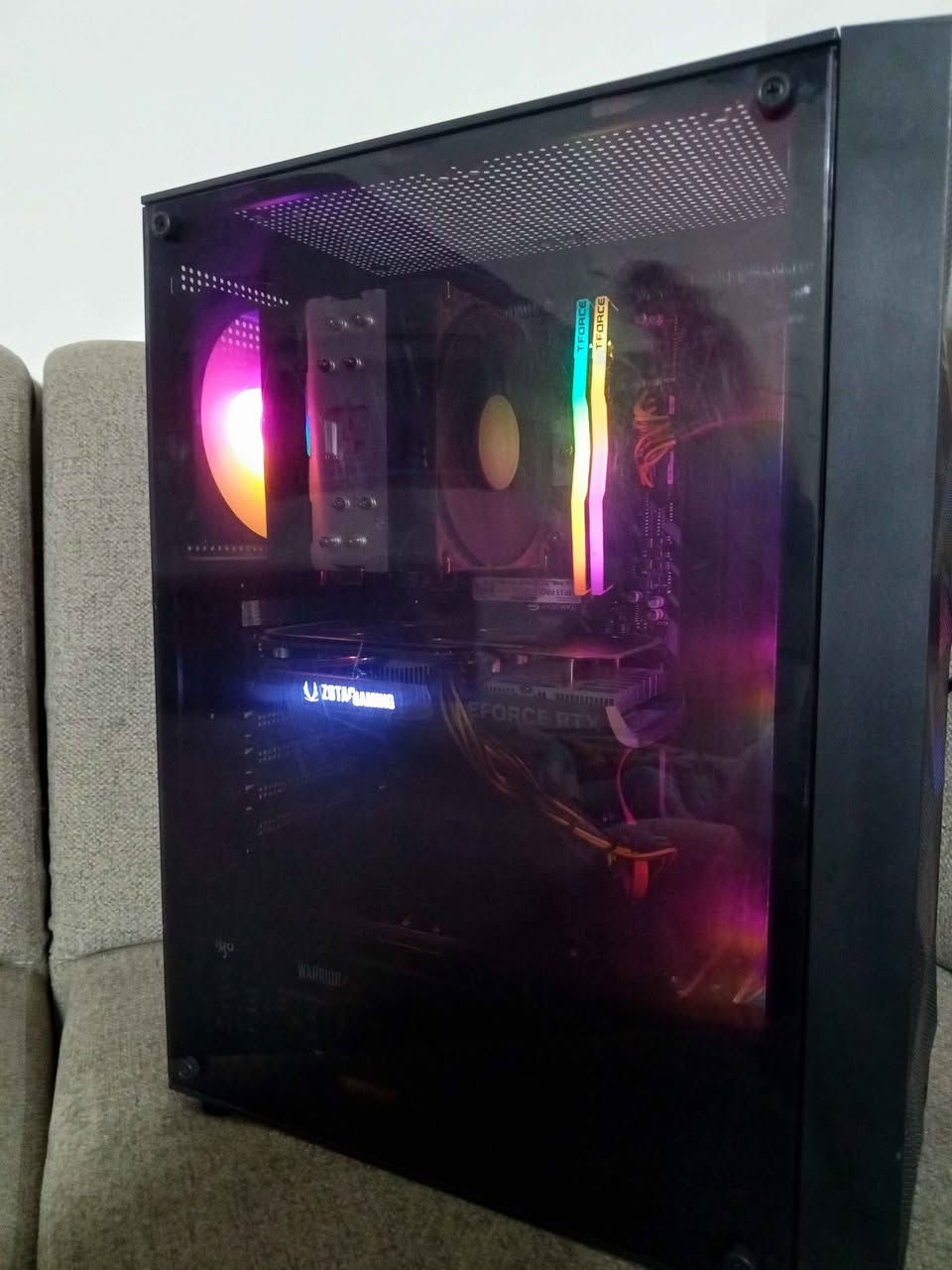 Ryzen 5 5600

rtx 4060 8gb zotac

ram 16gb 3600 ddr4

b450m ds2h gigabyte

deepcoole ag400 plus

power 600wat bronze

hard 1 tb nvm lexar

case rux 4x fan

620$ 

 *********** أربيل, العراق
