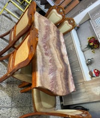 ميز طعام مرمر • ٦ كراسي • العامربة