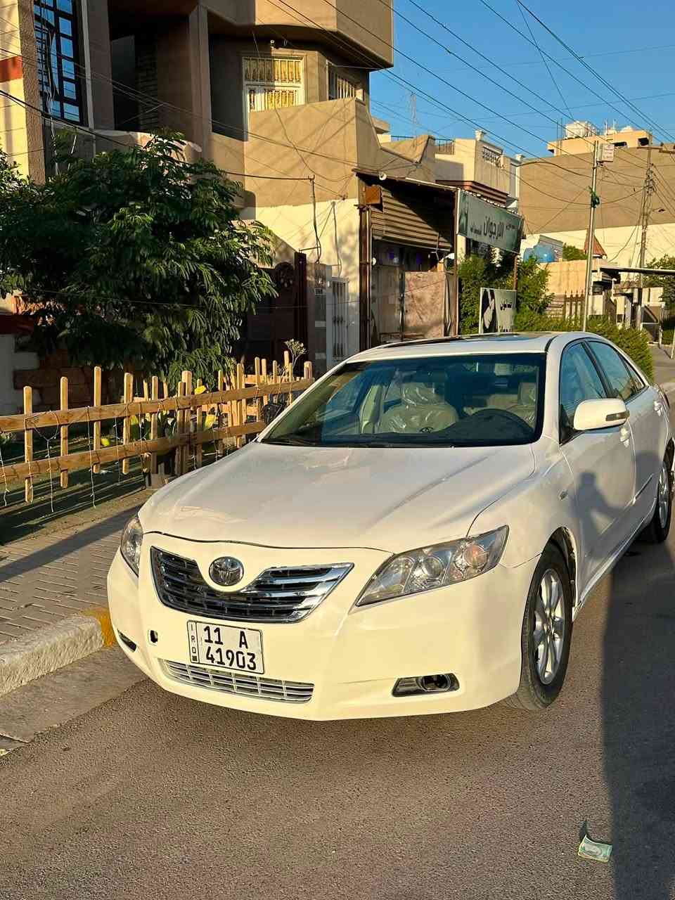 كامري 2009 GLX رقم بغداد دولي
صبغ عام  اثر تگشير وشخوط وبيها سونار  
ماشيه 206 الف رقم بغداد تحويل مباشر 
***********
فتحة طكتين 
برده كهرباء خلفية 
حساسات امامية خلفية 
عدسات كهرباء 
شاشة اندرويد وكاميرا 
تحكم ستيرن + كروس سرعة 
دواخل صاج بلاديه 
قطعتين تبريد 
تحكم كهرباء لايت 

السعر 91 وبيها مجال للشراي *********** مكانها بغداد حي الاعلام
