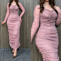 فستان وردي ملبوس مره وحده سعره 15 قياس 38