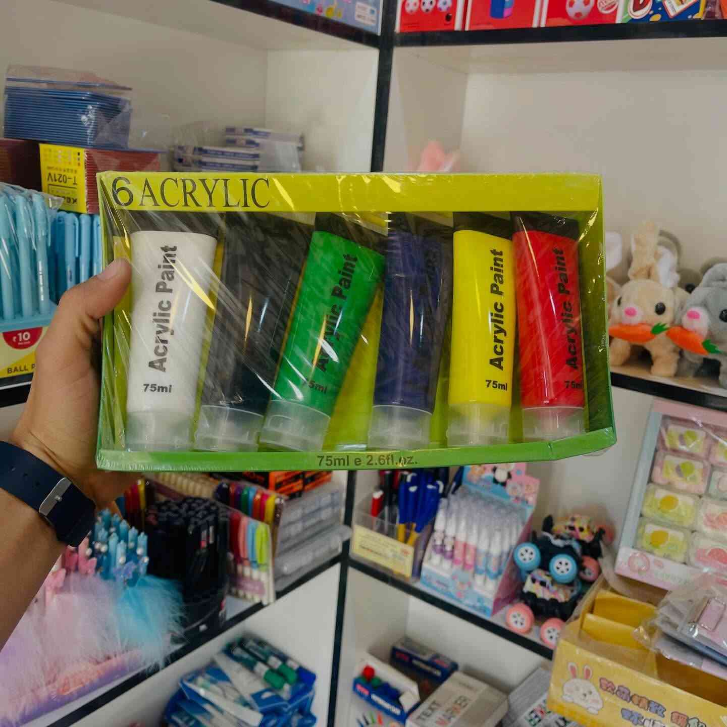 🎨✨ ألوان أكريلك 75 مل – نوعية أصلية ✨🎨
ألوان قوية وثابتة ومناسبة للرسم على:
🖌️ الكانفاس
🖌️ الخشب
🖌️ الجدران
🖌️ الأعمال الفنية واليدوية

💰 السعر: 5000 دينار فقط

📍 متوفر لدى مكتبة كلكامش – الفرع 2
سوق الـ4000 مقابل حسينية المرتضى

🚚 متوفر توصيل


**إذا كنت صاحب هذا الإعلان وتريد حذفه لأي سبب، رجاءا أرسل رسالة إلى الدعم الفني**