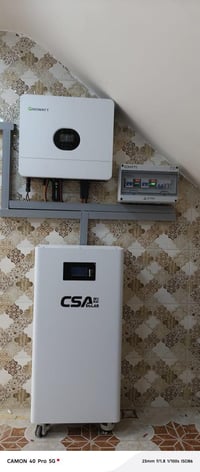 منظومة شمسية • انفيرتر ٦ كيلو • بطارية ١٥ كيلو