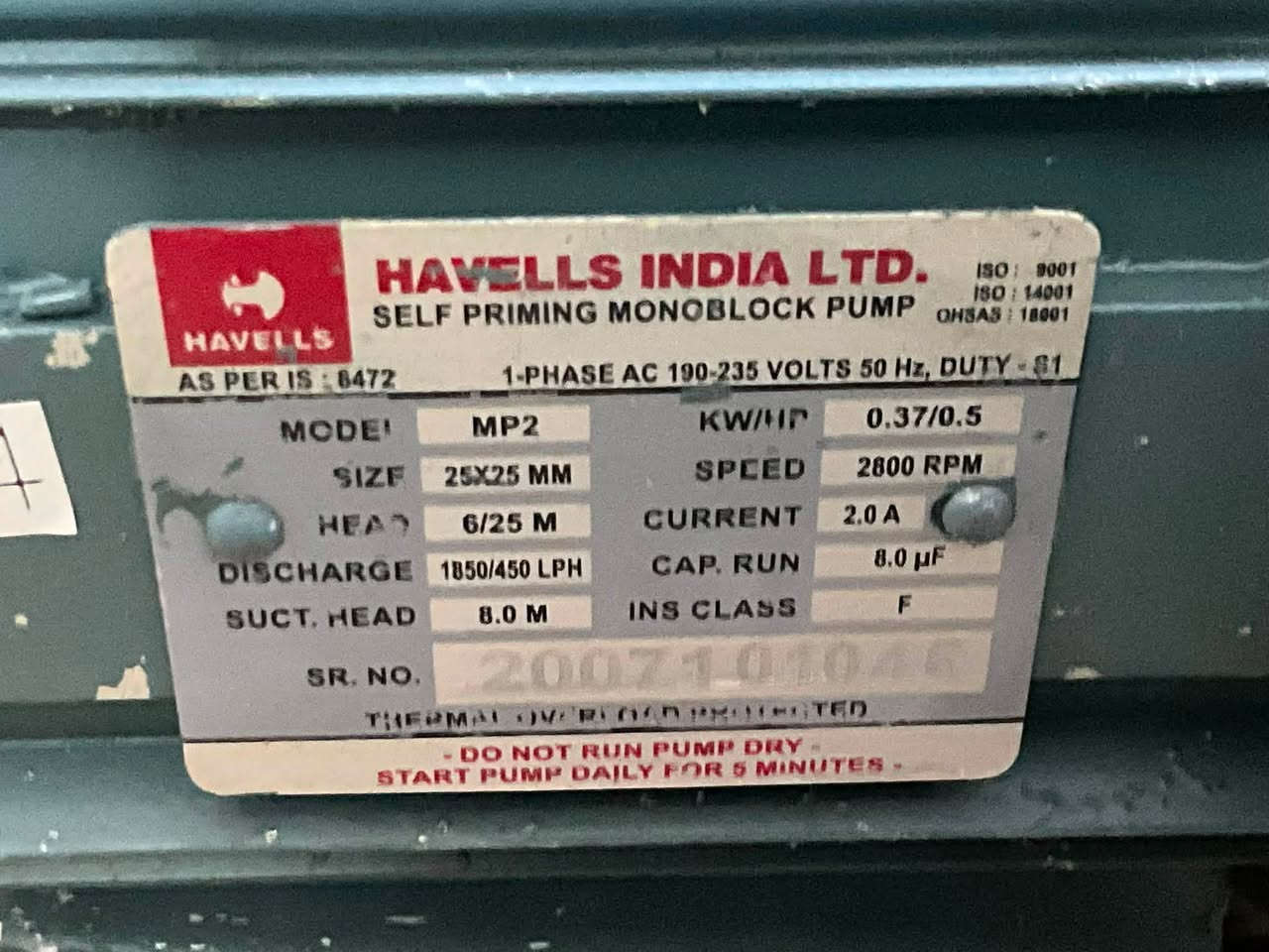 السلام عليكم مأطور من شركة havells الهندية عندي كم قطعة رايد الماطور ب ٦٠ للعلم الماطور ما مشتغل وصناعة هندية مو صيني وتحياتي


**إذا كنت صاحب هذا الإعلان وتريد حذفه لأي سبب، رجاءا أرسل رسالة إلى الدعم الفني**
