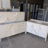 ثلاث قطع • كاونتر ١٫٥م • سنك مرمر ١٫٢م