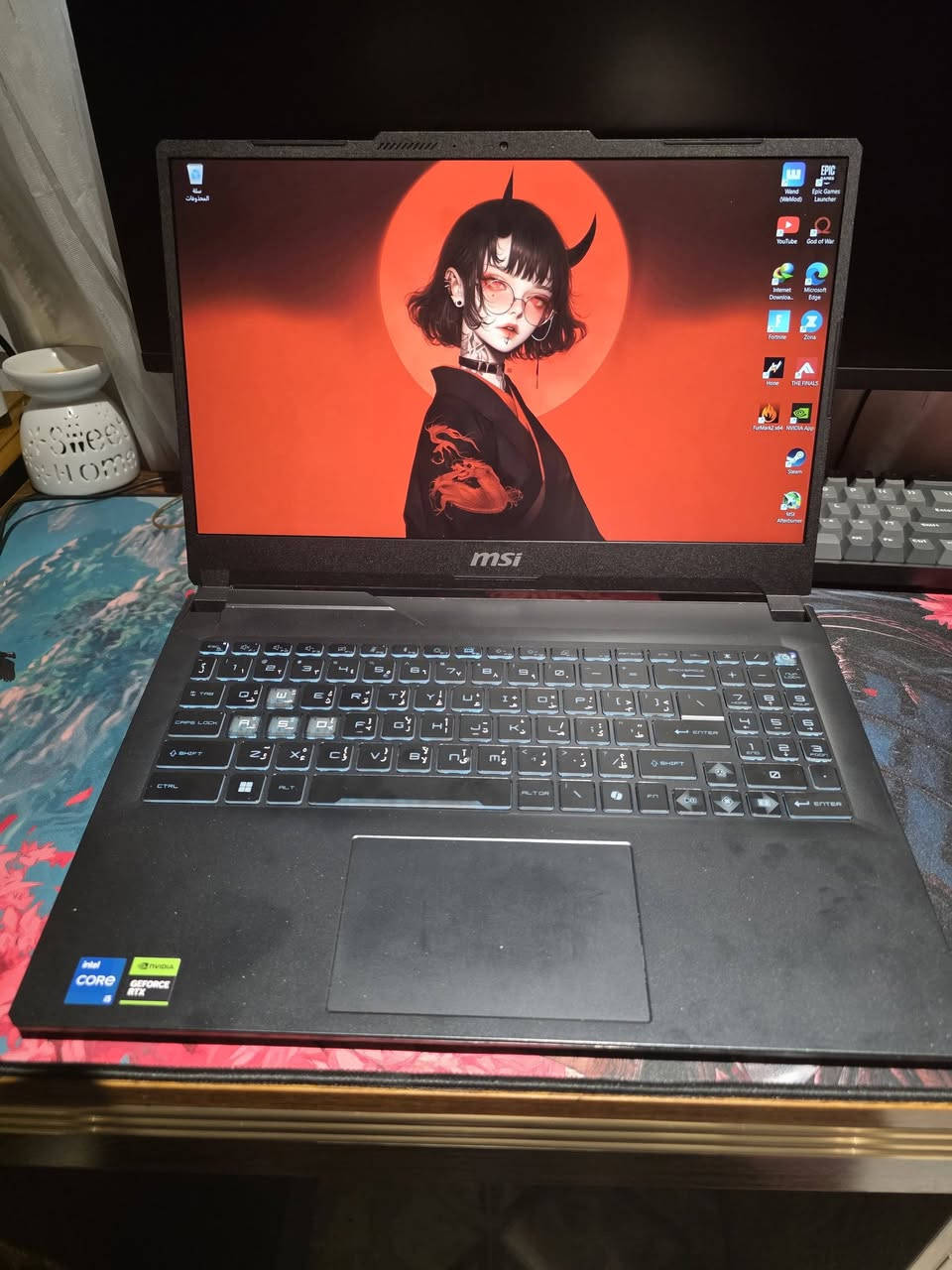 الابتوب msi سايبورك 
Core i5 13th 
Rtx 3050 6g 
Ram 16 ddr5 5200
Rom 512 m.2 
شاشه 144hs
الجهاز نضيف سعره 900 وبي مجال مكاني نجف 
***********
