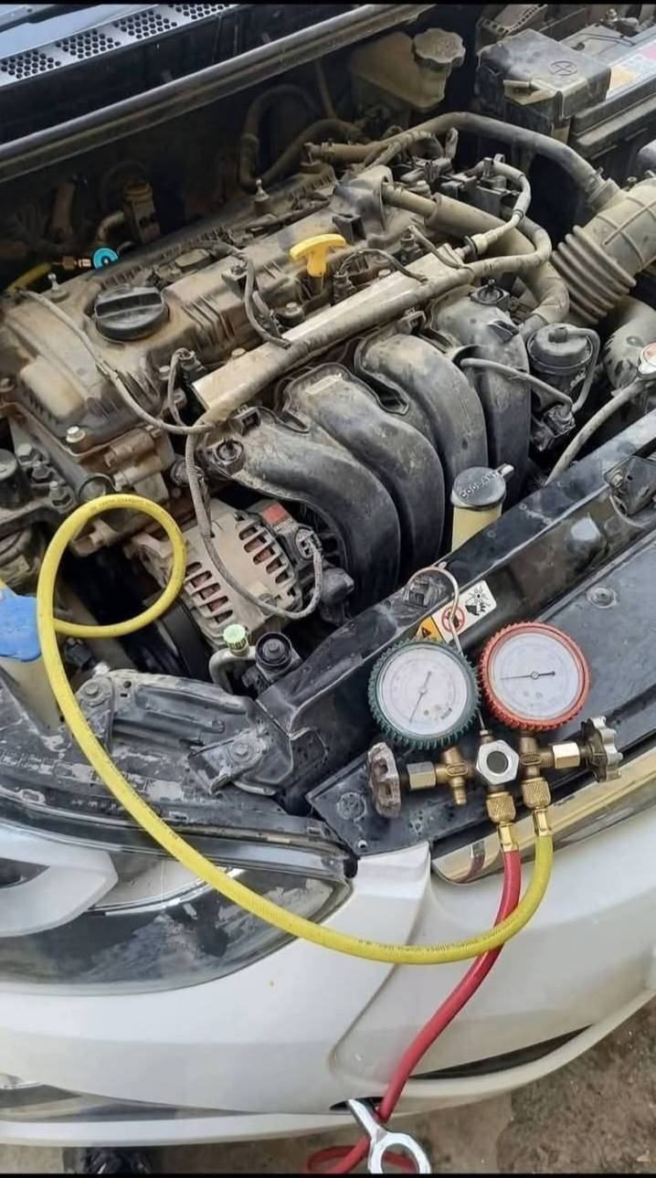 تصليح تبريد سيارات وشحن غاز وتبديل فريزر فتح دشبون عنوان الحولي العسكري يم جامع خديجه***********k
