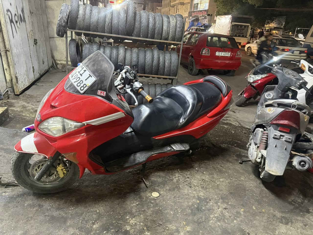 صفر /٨ رقم بغداد  تحويل مباشر دراجه حلوه نقص بيه بس دبلات تعبانه محرك كلش حلوه سعر ١٨  وبيه مجال بسيط 
***********
