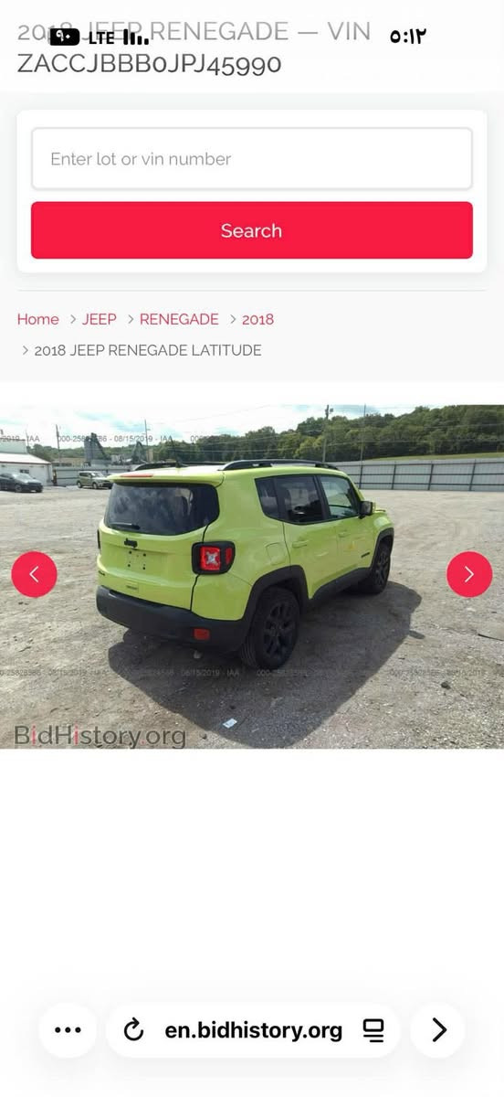 سلام عليكم جيب رنكد موديل ٢٠١٨ مكينه ٢٤٠٠ حادثه كما موضح بل صوره باقي السياره كفاله عامه بدون ايربك فول موصفات بنوراما فور ويل رمكينه كير حداديه خير من الله 
السعر ١٢١ وبيه مجال الاستفسار الاتصال عله الرقم***********
