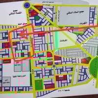 قطعه توزيعة المصافي كما مؤشر بالمربع للاحمر  قرب مجمع السلام السكني مس...