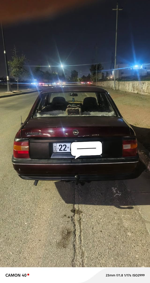 سيارة أوبل فكترا موديل1991 محرك 16 رقم أربيل سنويه منتهية من 10اشهر شرط تحويل سعر 36$ و بيها مجال بسيط ***********
