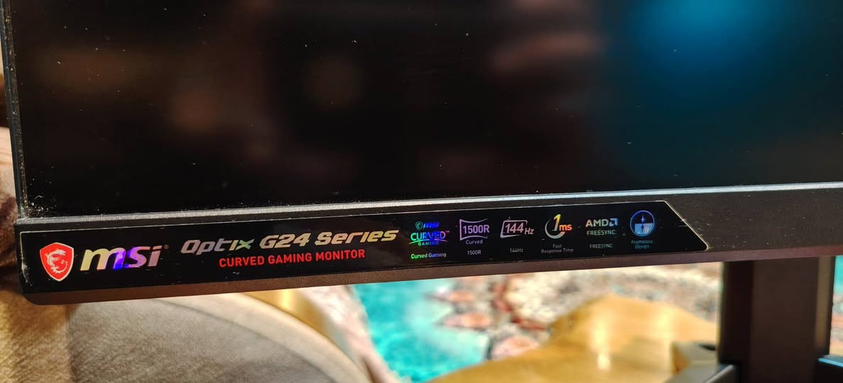 السلام عليكم للبيع شاشه :-
🎮 MSI Optix G24 Series

📏 الحجم:  24 إنچ
🖥 الدقة: Full HD – ‎1920×1080
🔄 معدل التحديث: 144Hz
⚡ زمن الاستجابة: 1ms
🌙 نوع الشاشة: VA Panel
🔵 انحناء الشاشة: 1500R (منحنية)
🎮 تقنية المزامنة: AMD FreeSync
🔌 المنافذ:
HDMI
DisplayPort
منفذ سماعة 3.5mm

مكاني بغداد شارع فلسطين
السعر 150 الف
***********
بيع فقط
