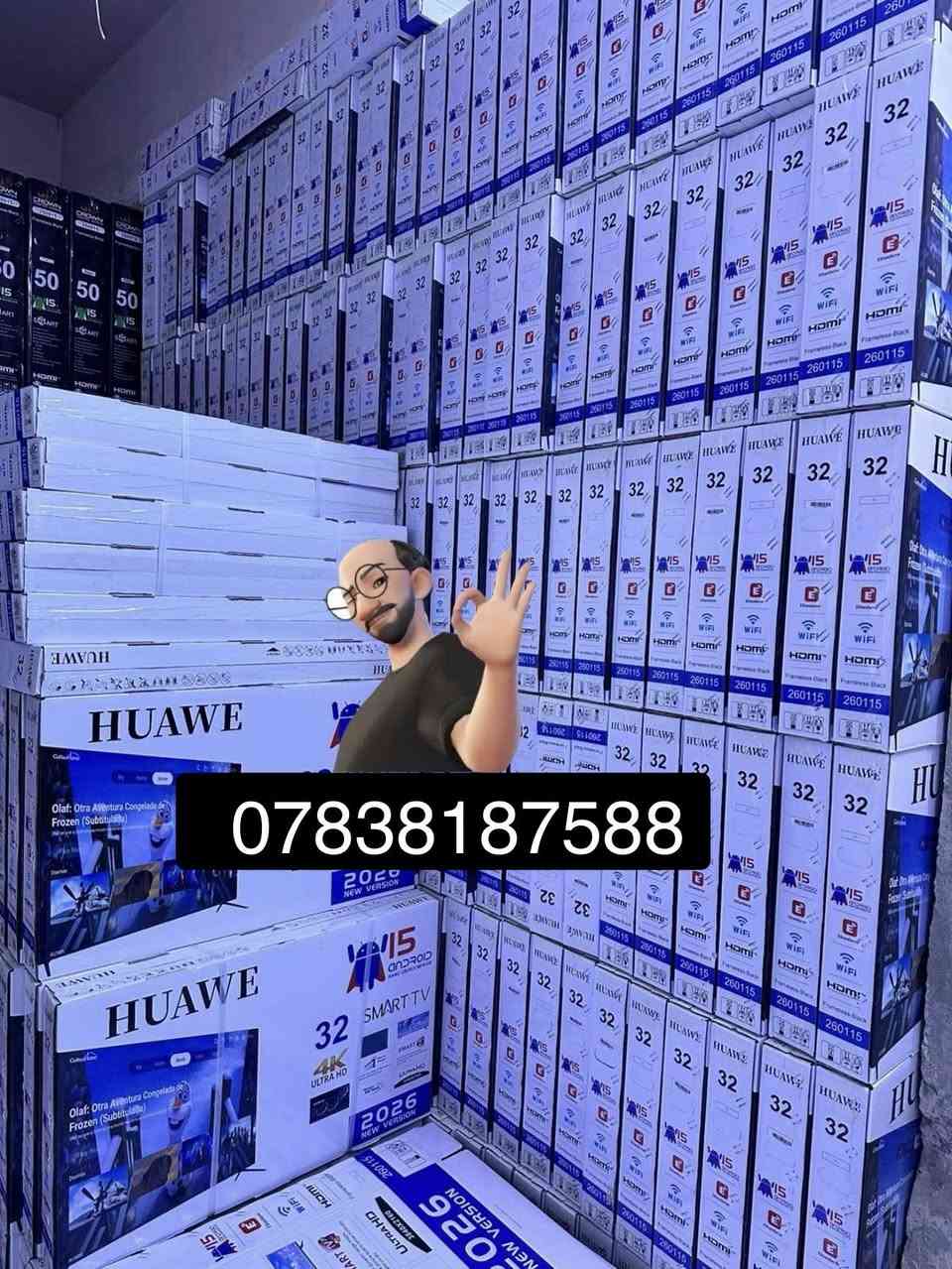 احداث العروض والشاشات
والضمان لمده((((( سنة)))
من مواصفات الشاشات :
- الشاشه فول سمارت انترنيت LED
- نظام الاندرويد الجيل 15
تدعم جميع البرامج والتطبيقات
(يوتيوب-سينمانا-شبكتي---وجميع البرامج والتطبيقات)

بصوت مجسم وواقعي
- الشاشه ذات دقه جدا عاليه مع لد ثلاثي تشبع الوان متكامل بالشاشه يعطيك صوره عاليه الجوده
- و معالج  /  جدا سريع

- 1- شاشه حجم 32 هواوي  انترنت فول مواصفات بسعر 105 الف 
- 2 -شاشه حجم 42 LG UHD انترنت فول مواصفات بسعر 165 الف 
- 3- شاشه حجم 50 هواوي انترنت فول مواصفات بسعر 240 الف 
- 4- شاشه حجم 55 هواوي انترنت فول مواصفات بسعر 290 الف  

تتوفر شاشات مستخدمة حجم 32 نظيفة 

يوجد توصيل  ….….🚚 داخل ((((كربلاء فقط ))))
للحجز والاستفسار راسل الصفحه
او الاتصال على الرقم *********** (متوفر واتساب )
