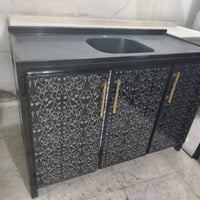 للبيع كونتر ارضى ملحق مترين اخ جديد موديل حديد سنك ١٣٠ سم كرانيت سعر ٢...