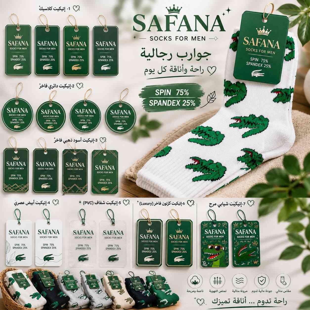 🧦✨ سفانة SAFANA ✨🧦
راحة تدوم... وأناقة في كل خطوة
✅ قطن 80% ✅ سباندكس 20% ✅ نعومة عالية وجودة ممتازة ✅ ألوان متنوعة تناسب جميع الأذواق
مع جوارب سفانة، استمتع بالراحة والثقة طوال اليوم.
📞 للتواصل والطلبات: 0940480451
👤 عمر الحافظ
SAFANA راحة تليق بك في كل خطوة.


**إذا كنت صاحب هذا الإعلان وتريد حذفه لأي سبب، رجاءا أرسل رسالة إلى الدعم الفني**
