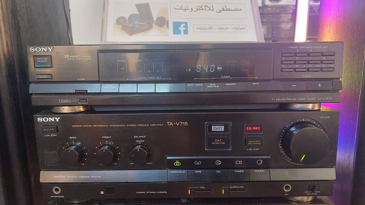 السلام عليكم.. عرض #2026102
سستم مضخم سوني SONY V715 صناعة يابانية..
القدرة 120W لكل سبيكر، كهرباء 110V.
جهاز صوته راقي و تضخيم مجسم.
يتكون من راديو ، امبليفاير، ايكولايزر و يحتوي على اوكس و بلوتوث. 
الجهاز نظيف جدا و خالي من التصليح بشرط الفحص. 
السعر 150 الف، المهتم يراسلني خاص 💖
توصيل موجود كل محافظات العراق ..

Mustafa Electronics 
Audio , Video & Electronics
Whatsapp: ***********
