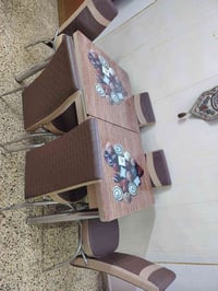 ميز طعام • قابل للفتح • ٦ كراسي