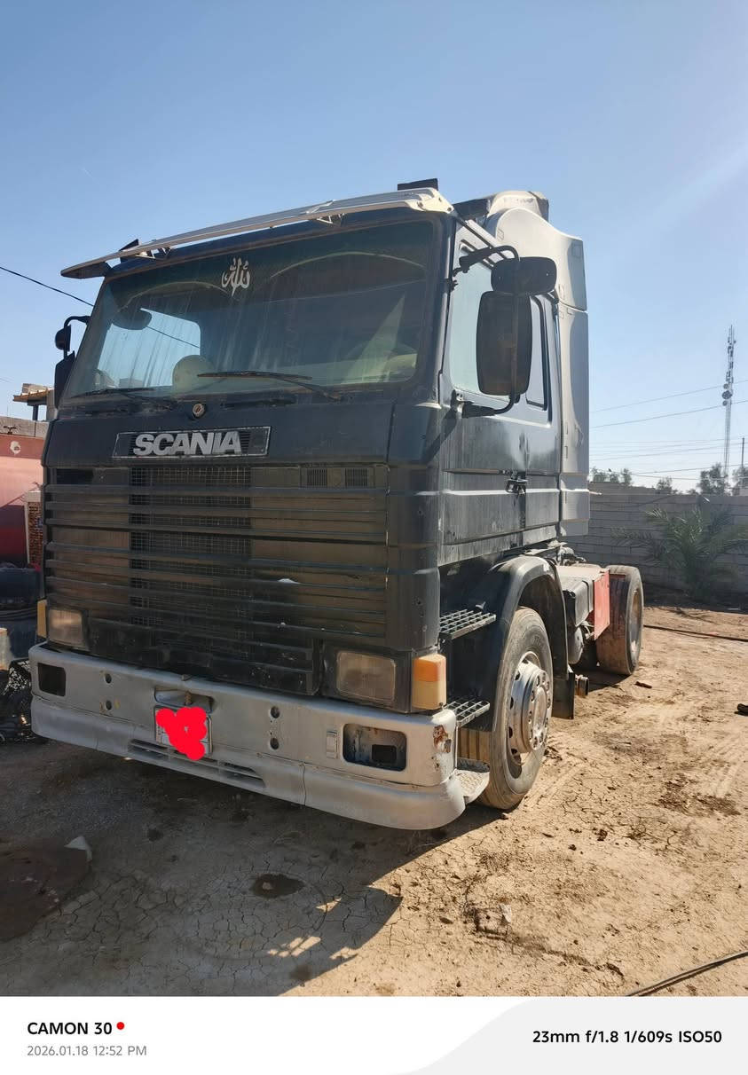 السلام عليكم
اسكانيا للبيع موديل 96 رقم ديالى مشروع وطني
محرك 112 كير 5×5 
الاستفسار ***********
السعر 75
