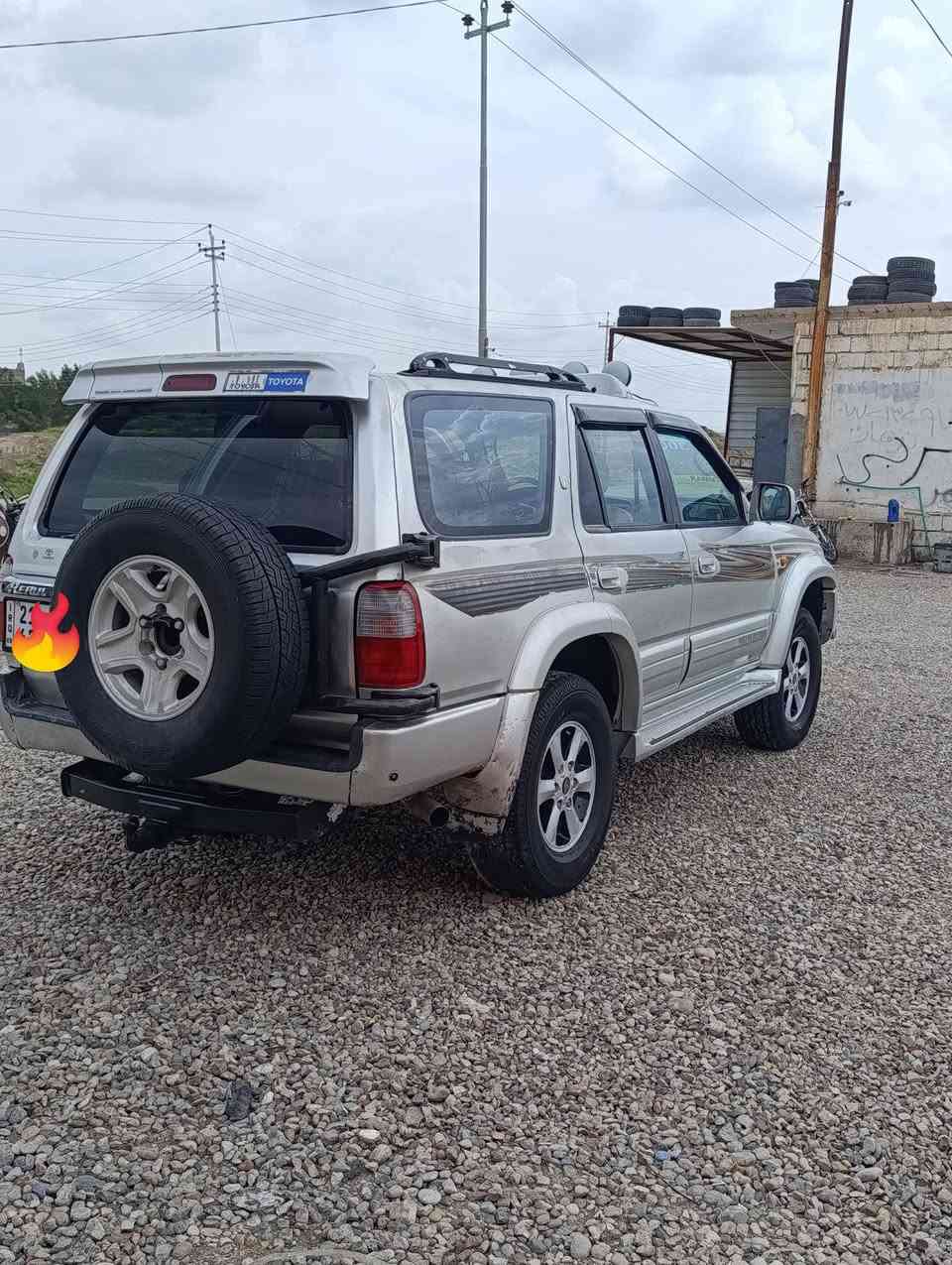 TOYOTA 4RUNNER
السلام عليكم 

ماشاءالله  موديل1995

TOYOTA  4RUNNER
Modl1995
 

~ تويوتا 4 رنر  لون سلفر
~ محرك 6 سلندر  / V6 
~ كشن قامش و تبريد و تدفئة 
~سكان هيترة 
~ داخل قرميدي 
~تحديد سرعة 
~نظام ECO

~ حجم تايرات ٢٠ ويل بيلادي 

~ ( 5 )  ركب

~ شرط التحويل 
السعر ....70.00$ سبعون ورقة

~وبخدمتكم 

للستفسار.‏‪0771 089 0511‬‏
مكان السياره ديالى .منصورية الجبل
