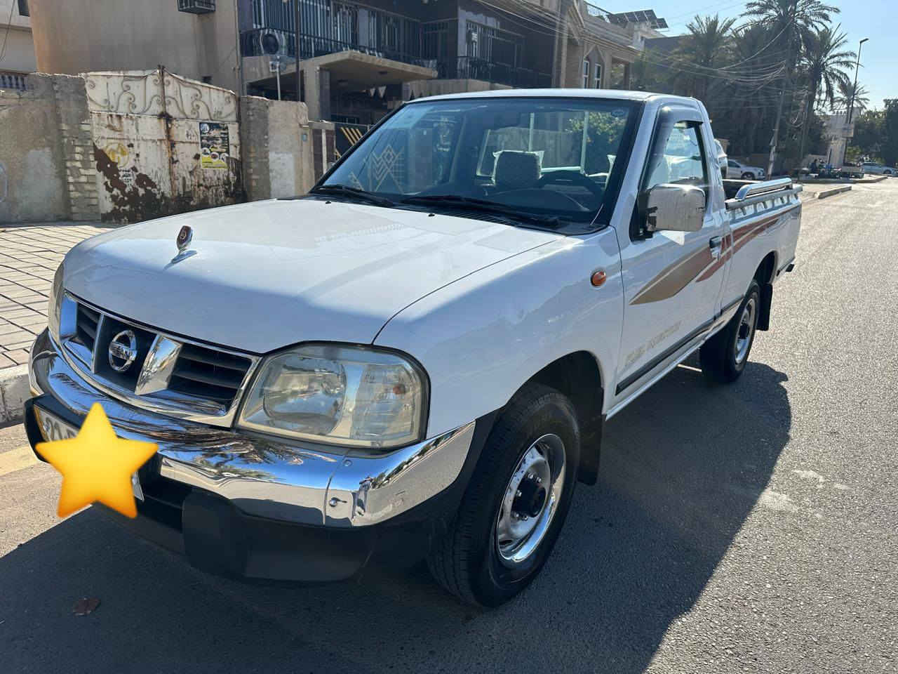 السلام عليكم
نيسان بيكب تك قمارة موديل ٢٠٠٨ كير عادي 
السيارة جاهزة ونظيفة 
كير ومحرك وصدر جاهزة رقم سليمانية تحويل مباشر 
مكاني بغداد 
للاستفسار ***********
